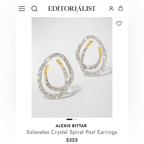 Alexis Bittar Solanales Crystal Spiral Post Earring - Picture 9 of 9